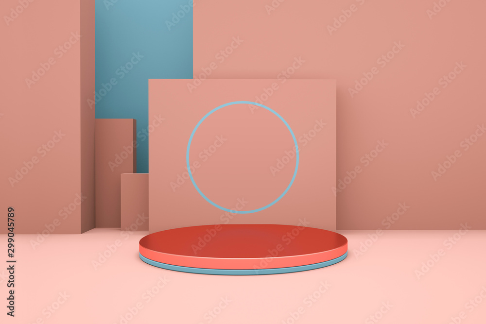 3D rendering of the pink geometric background can be used for commercial advertising 3D rendering of the pink geometric background can be used for commercial advertising