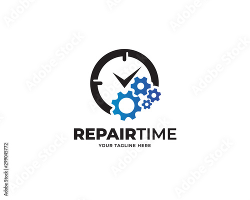 repair time design logo template vector