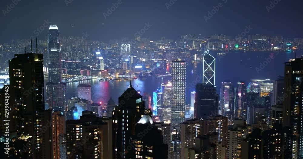 Hong Kong skyline at night