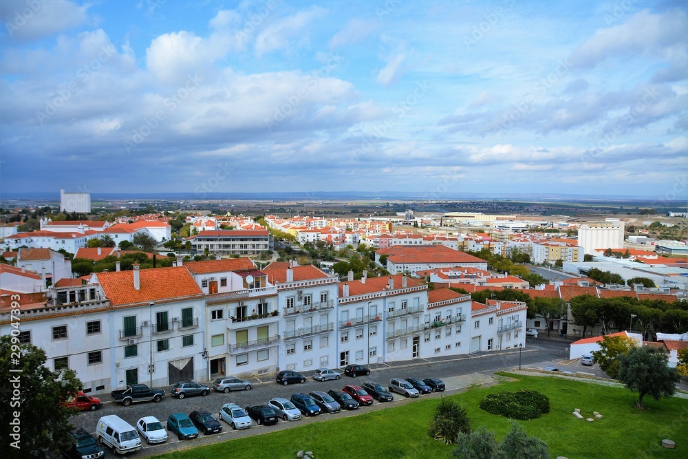 Beja city in Portugal seen from above 27.Oct.2019