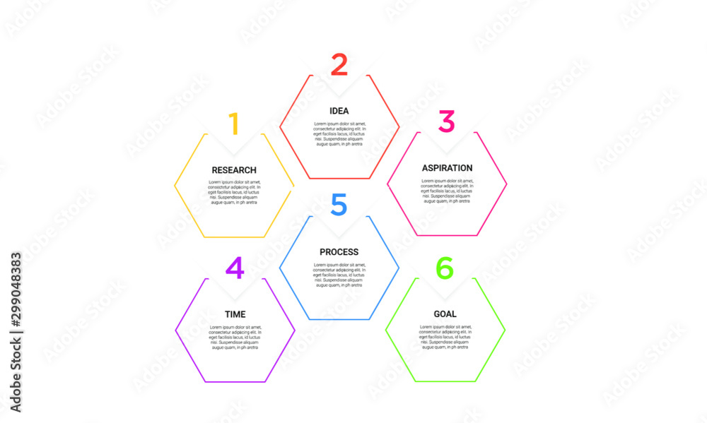 Vector hexagon line Infographic stack chart design with icons and 6 options or steps. for business concept. Can be used for presentations banner, workflow layout, process diagram, flow chart Vector hexagon line Infographic stack chart design with icons and 6 options or steps. for business concept. Can be used for presentations banner, workflow layout, process diagram, flow chart