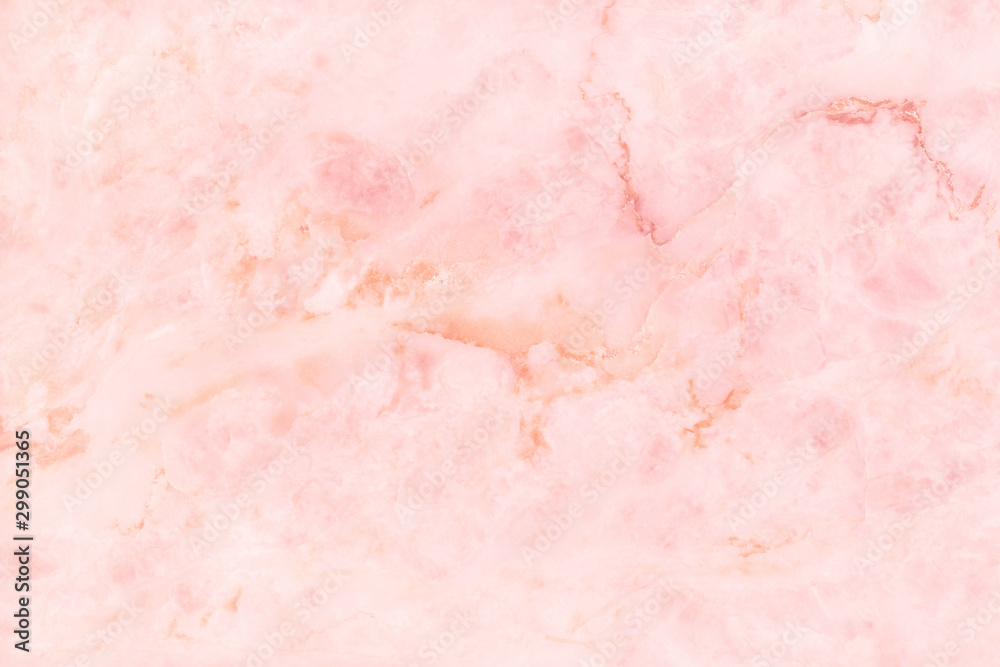Fototapeta premium Top-view of rose gold marble texture background, natural tile stone floor with seamless glitter pattern for counter ceramic and interior exterior decorative.