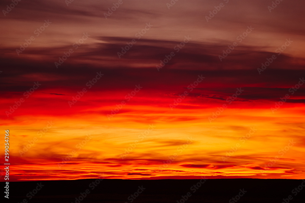 Fototapeta premium beautiful sunset on the lake