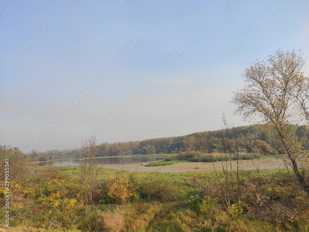 River danube canal in Banat Serbia near Smederevo wildlife reserve River danube canal in Banat Serbia near Smederevo wildlife reserve