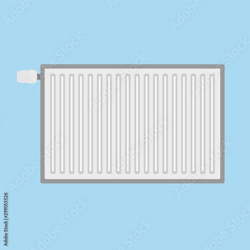 home realistic white heating radiator
