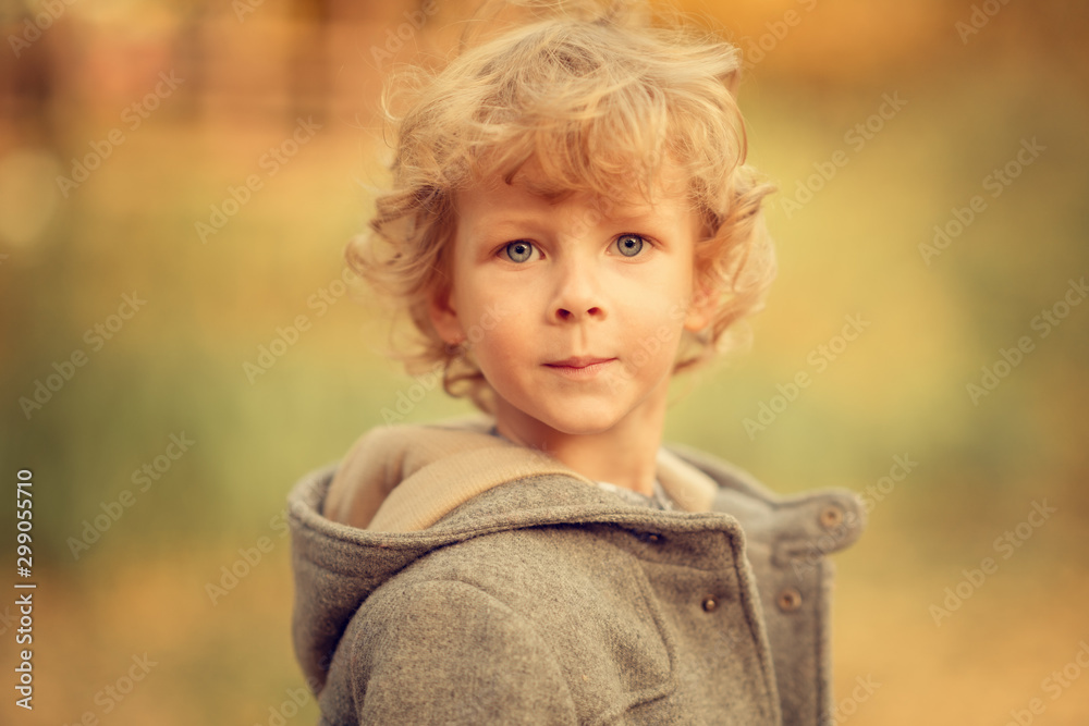 close up portrait of blonde boy looking at the camera outdoors close up portrait of blonde boy looking at the camera outdoors