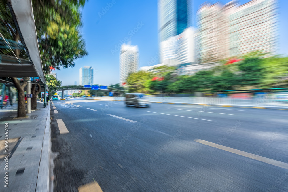 Fototapeta premium Blur image of motion as fast on the road