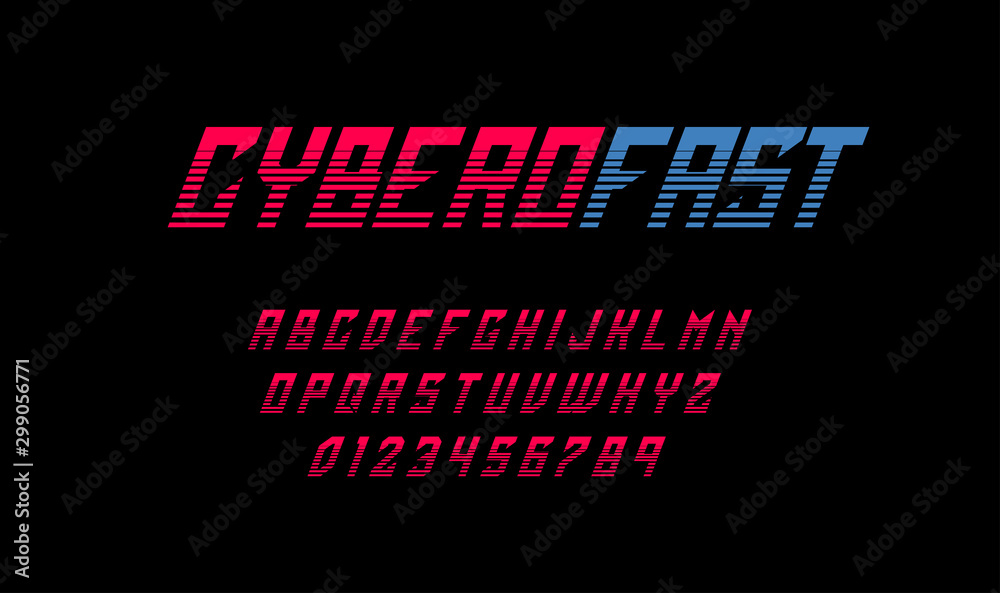 Trendy geometric font for modern sport design. Minimalistic pink alphabet. Decorative sans serif typeface. Use for text and lettering. Vector Illustration. EPS 10