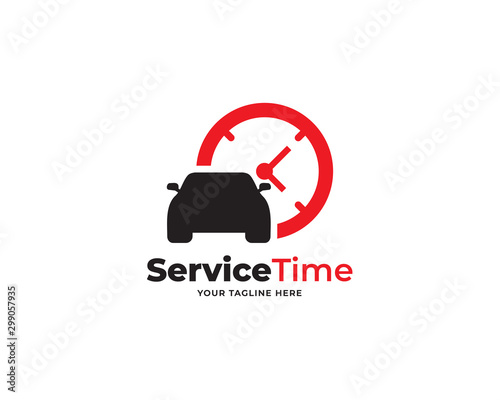 service time design logo template vector