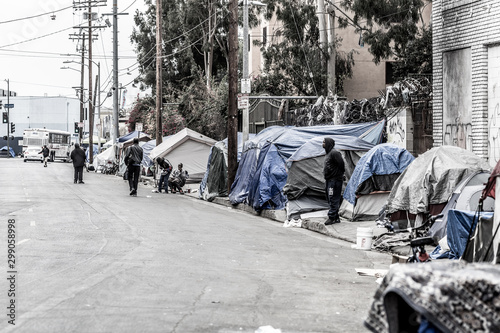 skid row in los angeles, california