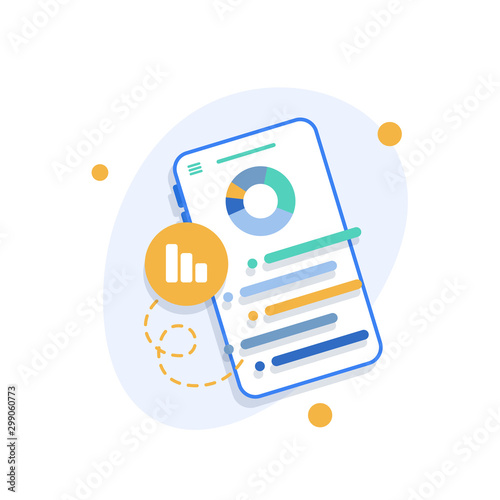 smartphone with financial application on screen