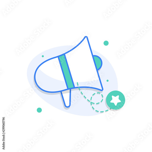 Announcement icon, Loudspeaker,Advertising, promotion concept