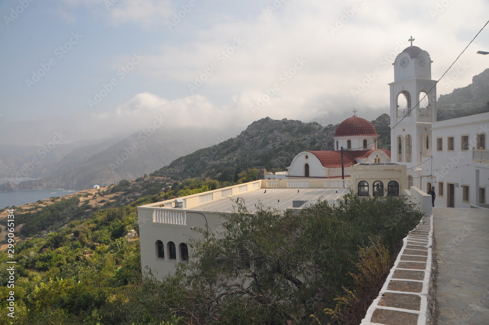 Orthodox Church in Mesochori, Karpathos island, Dodecanese, Greece