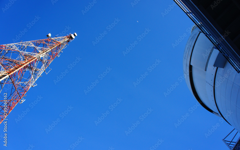antenna on background of blue sky