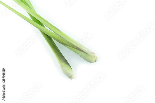 bundle lemon grass on white background.