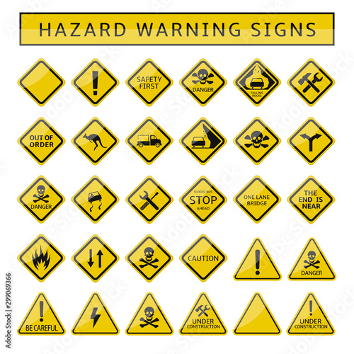 Hazard warning signs
