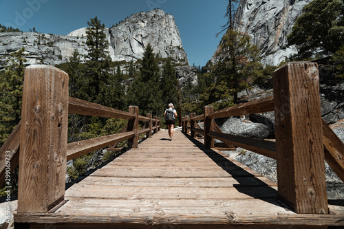 Принти на полотні Bridge to Vernal Fall in Yosemite National Park California