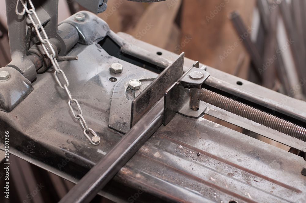 Cutting metal with grinder in workshop. Sparks while grinding iron. Cutting machine. Cutting metal with grinder in workshop. Sparks while grinding iron. Cutting machine.