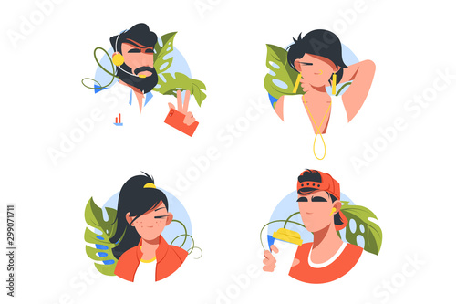 Avatars of man and woman