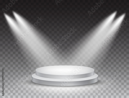 Canvas Print Podium stand isolated on transparent background