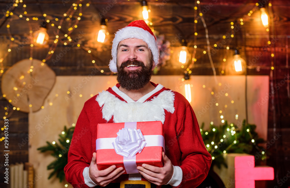 happy new year. Xmas present box. christmas gift delivery. bearded santa deliver presents. Christmas shopping. bearded man santa hat. winter shopping sales. Cheerful elf happy new year. Xmas present box. christmas gift delivery. bearded santa deliver presents. Christmas shopping. bearded man santa hat. winter shopping sales. Cheerful elf