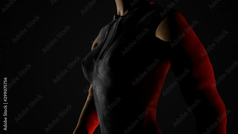 Sexy woman's breasts and nipples through the elegant hoody Sexy woman's breasts and nipples through the elegant hoody