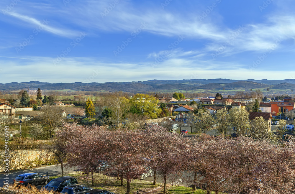 Fototapeta premium Landscape in Brioude, France