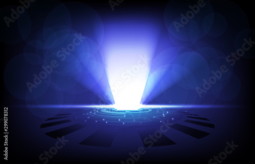 abstract background of futuristic hud gui display panel with light