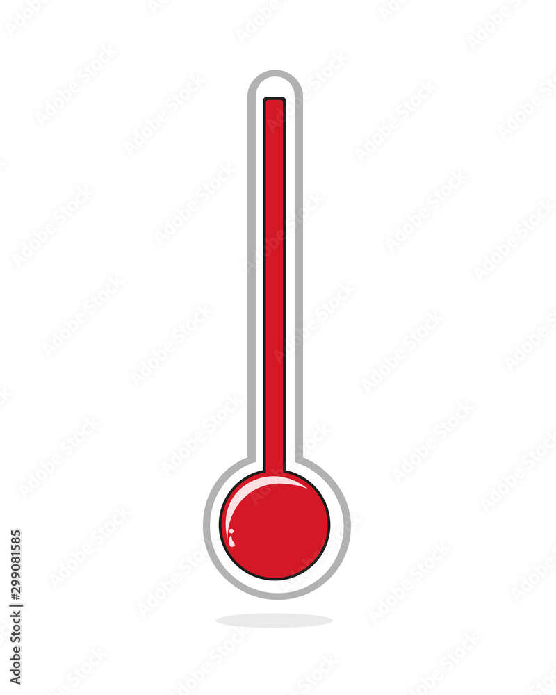 Meteorological thermometers on a white background. Blue and red thermometers. Vector illustration Meteorological thermometers on a white background. Blue and red thermometers. Vector illustration
