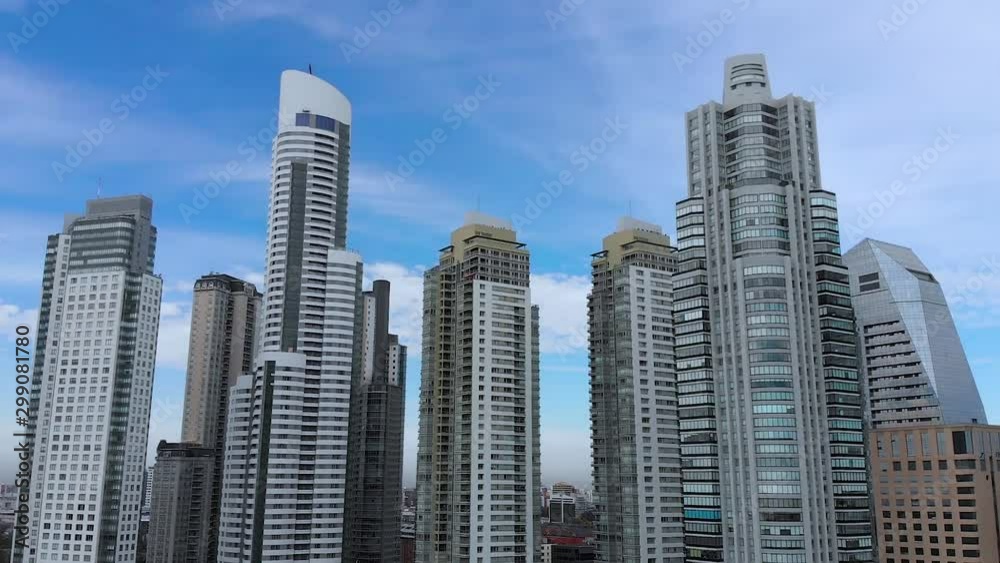Skyscrapers, Buildings (Buenos Aires, Argentina) aerial view, drone footage Skyscrapers, Buildings (Buenos Aires, Argentina) aerial view, drone footage