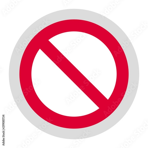 Free Download General prohibition sign, modern round sticker - GFXLoad