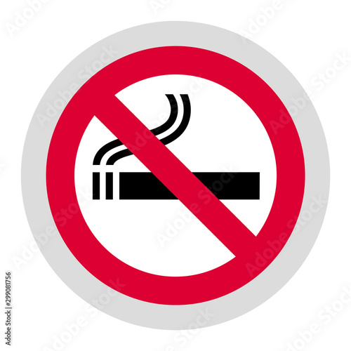 No smoking forbidden sign  modern round sticker