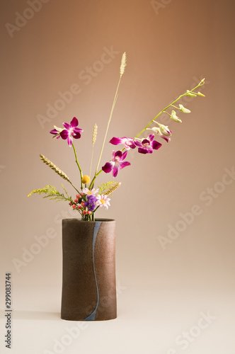 Fotografía de estudio de arreglo floral Ikebana