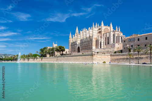 Palma de Mallorca cathedral and its reflection