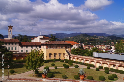 Garden of Medici Villa in Poggio a Caiano, Tuscany, Italy