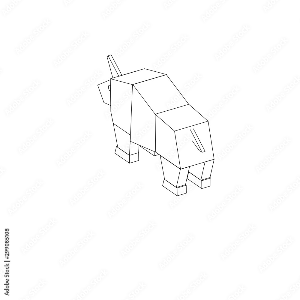 symbol illustration of the rhinoceros