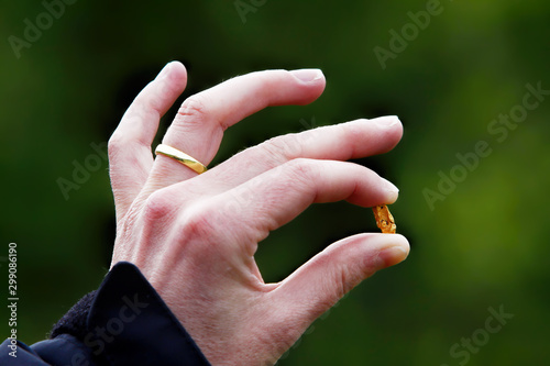 Scottish Gold nugget and Kildonan gold ring