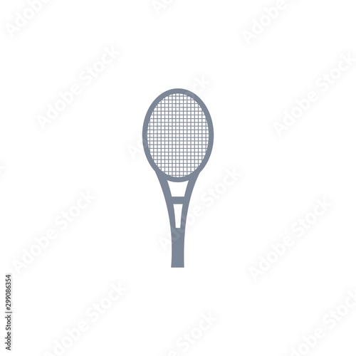 Racket logo template, icon flat style, sport illustration