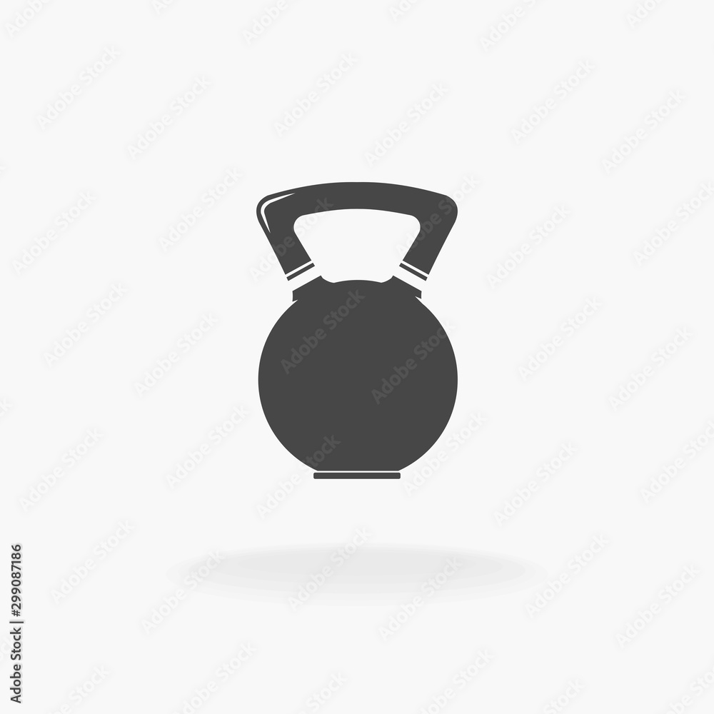 Weight Training Kettle bell Sport Icon Silhouette Vector Illustration Weight Training Kettle bell Sport Icon Silhouette Vector Illustration