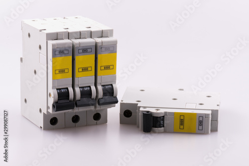 Four 6 amp miniature circuit breakers photo