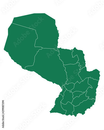 Karte von Paraguay