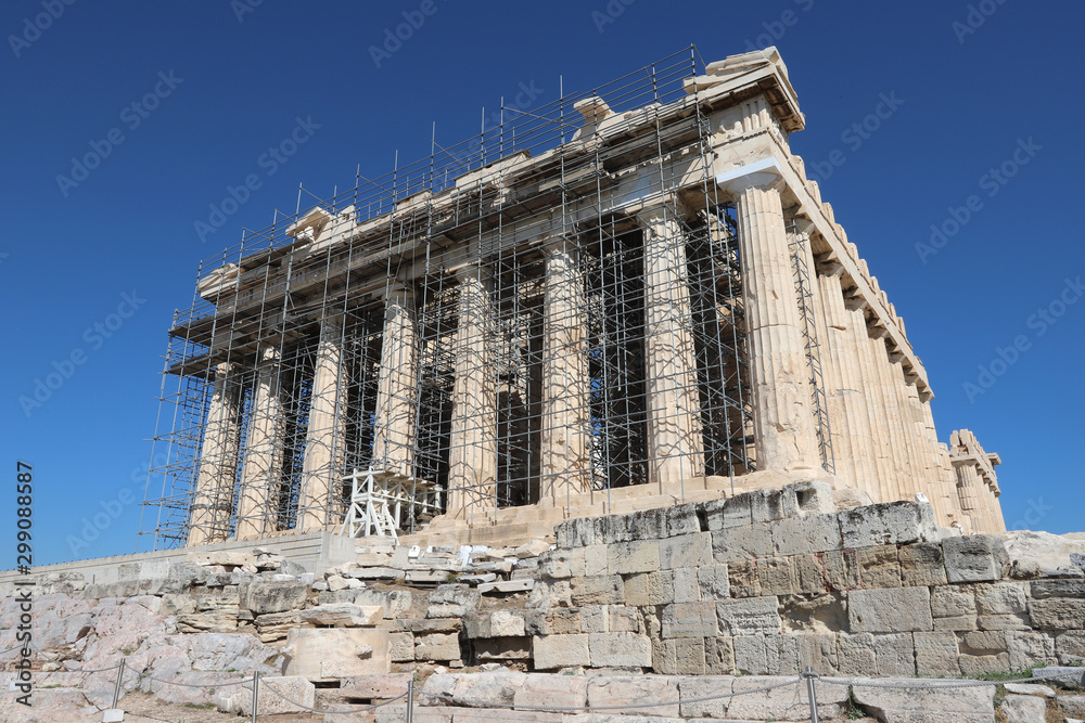 Das Parthenon auf der Akropolis in Athen