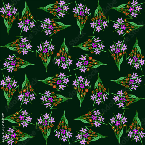 Seamless vector floral background