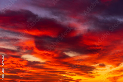 dramatic sky with clouds