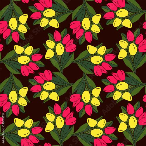 Seamless vector floral background