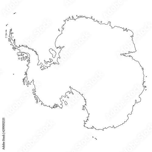 map of Antarctica on white background