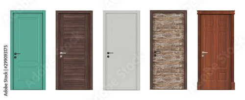 Fotografiet Doors for modern interior  3D render.