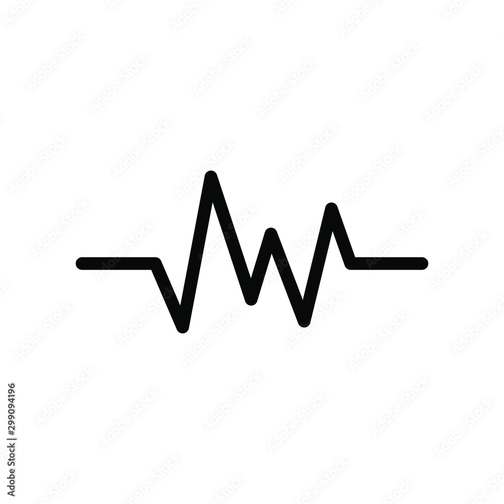 Heart beat monitor pulse line art vector icon for medical apps and websites Heart beat monitor pulse line art vector icon for medical apps and websites