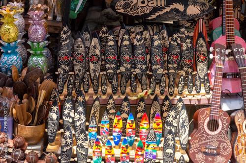 Balinese traditional arts for sale in Ubud market © cn0ra