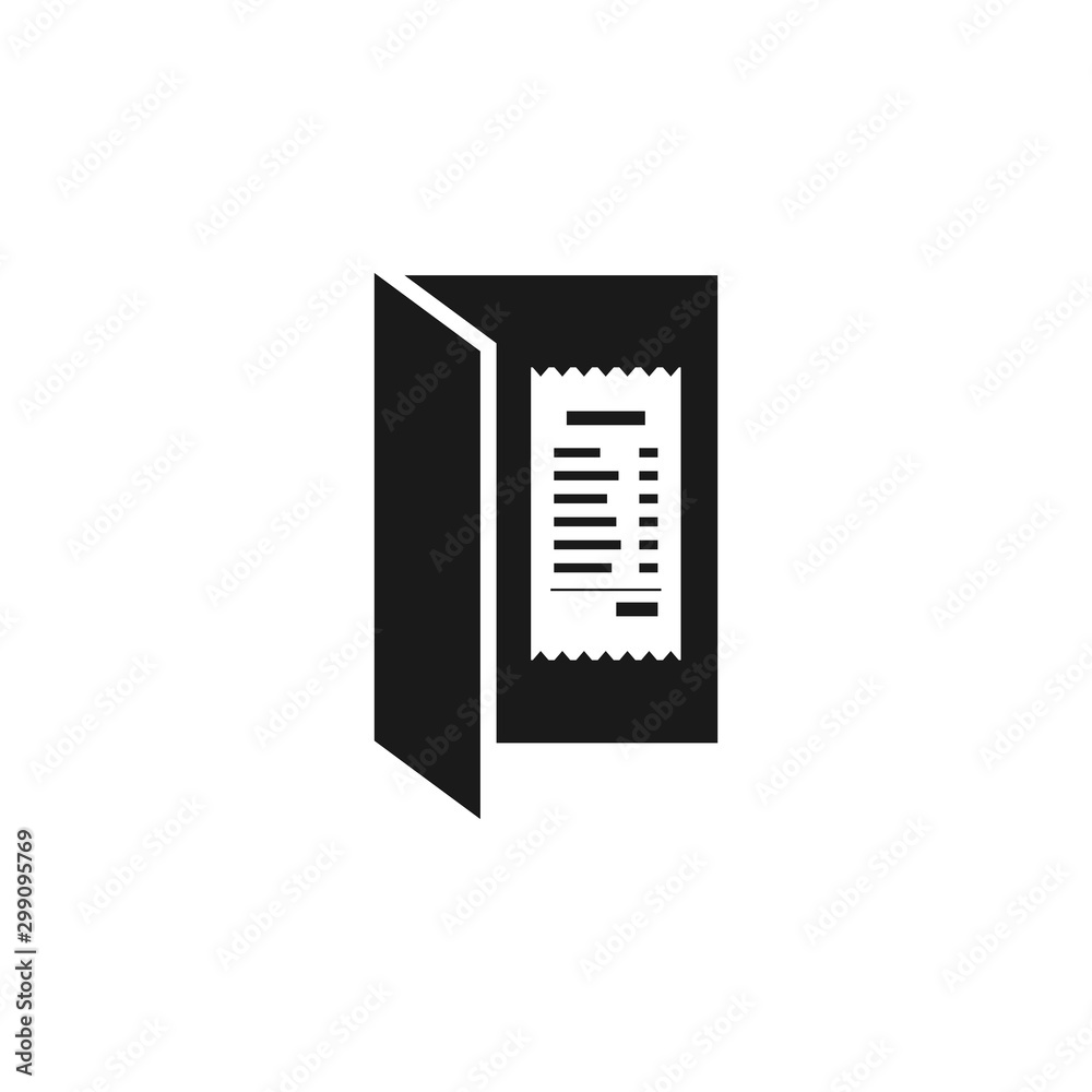 Restaurant check icon. Restaurant symbol design. Stock - Vector illustration can be used for web. Restaurant check icon. Restaurant symbol design. Stock - Vector illustration can be used for web.
